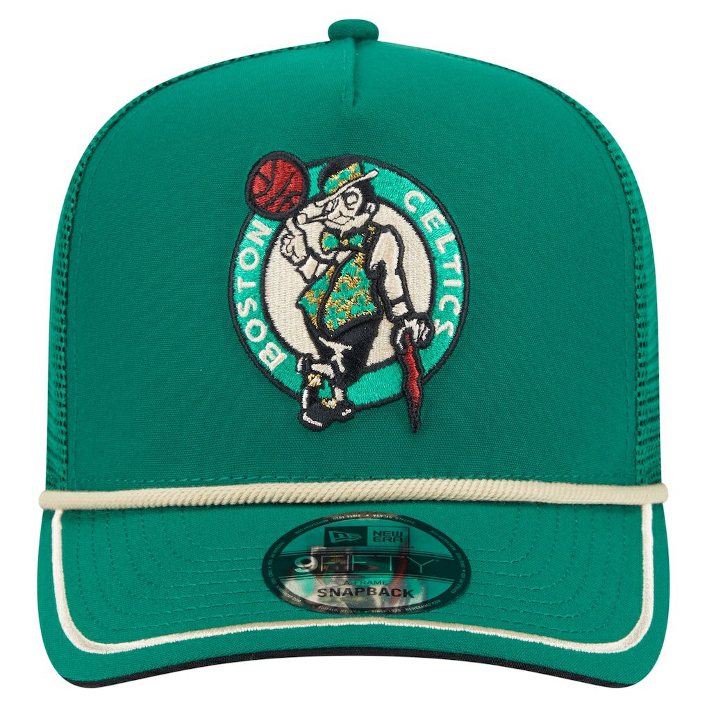 Boston Celtics Vintage Team Rope A-Frame 9FIFTY Snapback Hat Kelly Green - New Era outlet