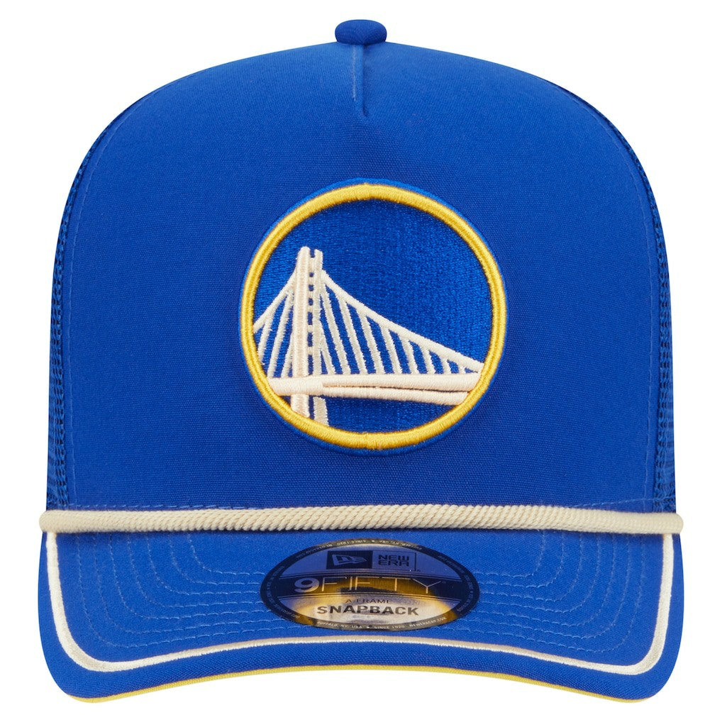 Golden State Warriors Vintage Team Rope A-Frame 9FIFTY Snapback Hat Royal - New Era