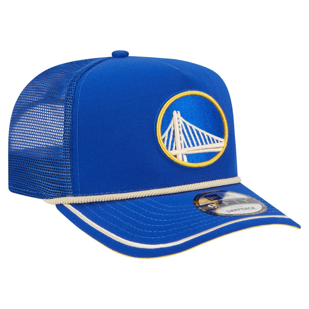 Golden State Warriors Vintage Team Rope A-Frame 9FIFTY Snapback Hat Royal - New Era