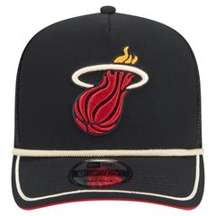 Miami Heat Vintage Team Rope A-Frame 9FIFTY Snapback Hat Black - New Era