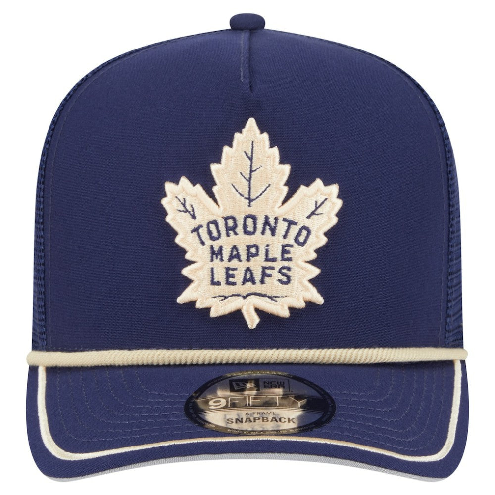 Toronto Maple Leafs New Era Vintage Team Rope A-Frame 9FIFTY Snapback Hat - Blue | US 202620643