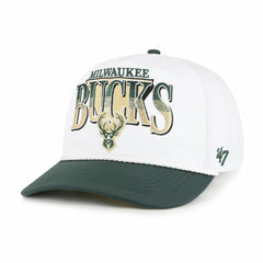 Milwaukee Bucks '47 Tribute Two-Tone Hitch Adjustable Hat White/Hunter Green - 47 brand