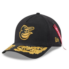 Baltimore Orioles New Era x Alpha Industries A-Frame 9FORTY Adjustable Hat - Black Hats