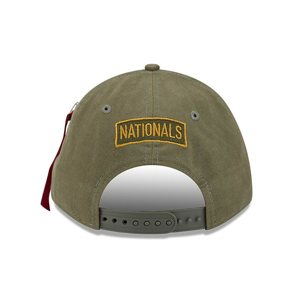 Washington Nationals New Era x Alpha Industries A-Frame 9FORTY Adjustable Hat - Olive Hats
