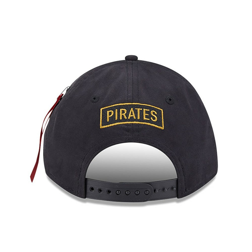 Pittsburgh Pirates New Era x Alpha Industries A-Frame 9FORTY Adjustable Hat - Black Hats