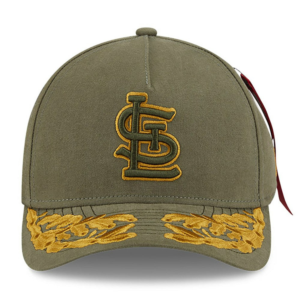 St. Louis Cardinals New Era x Alpha Industries A-Frame 9FORTY Adjustable Hat - Olive Hats