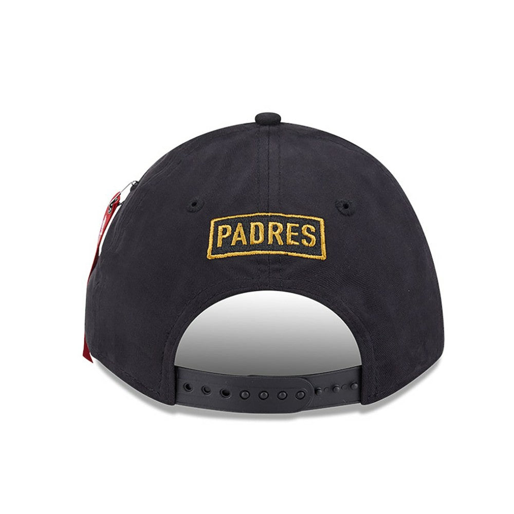San Diego Padres New Era x Alpha Industries A-Frame 9FORTY Adjustable Hat - Black Hats
