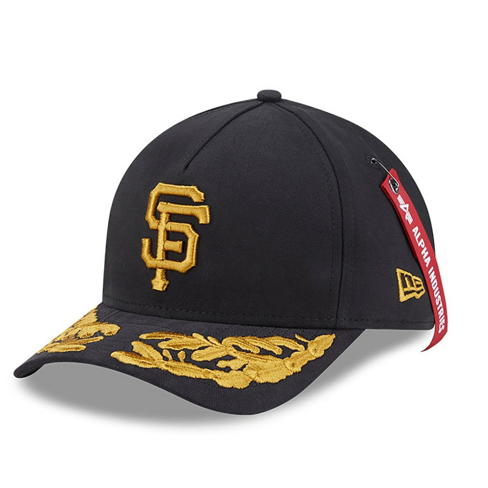San Francisco Giants New Era x Alpha Industries A-Frame 9FORTY Adjustable Hat - Black Hats