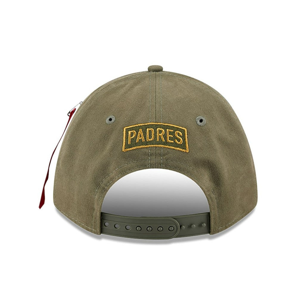San Diego Padres New Era x Alpha Industries A-Frame 9FORTY Adjustable Hat - Olive Hats