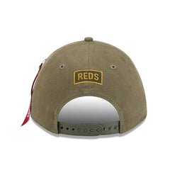 Cincinnati Reds New Era x Alpha Industries A-Frame 9FORTY Adjustable Hat - Olive Hats
