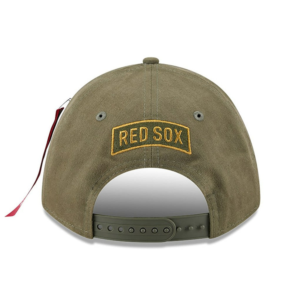 Boston Red Sox New Era x Alpha Industries A-Frame 9FORTY Adjustable Hat - Olive Hats