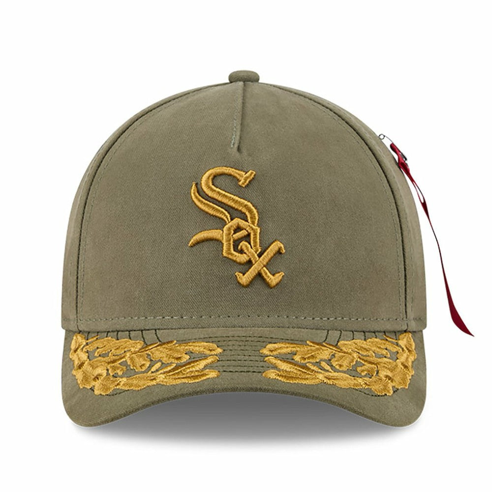 Chicago White Sox New Era x Alpha Industries A-Frame 9FORTY Adjustable Hat - Olive Hats