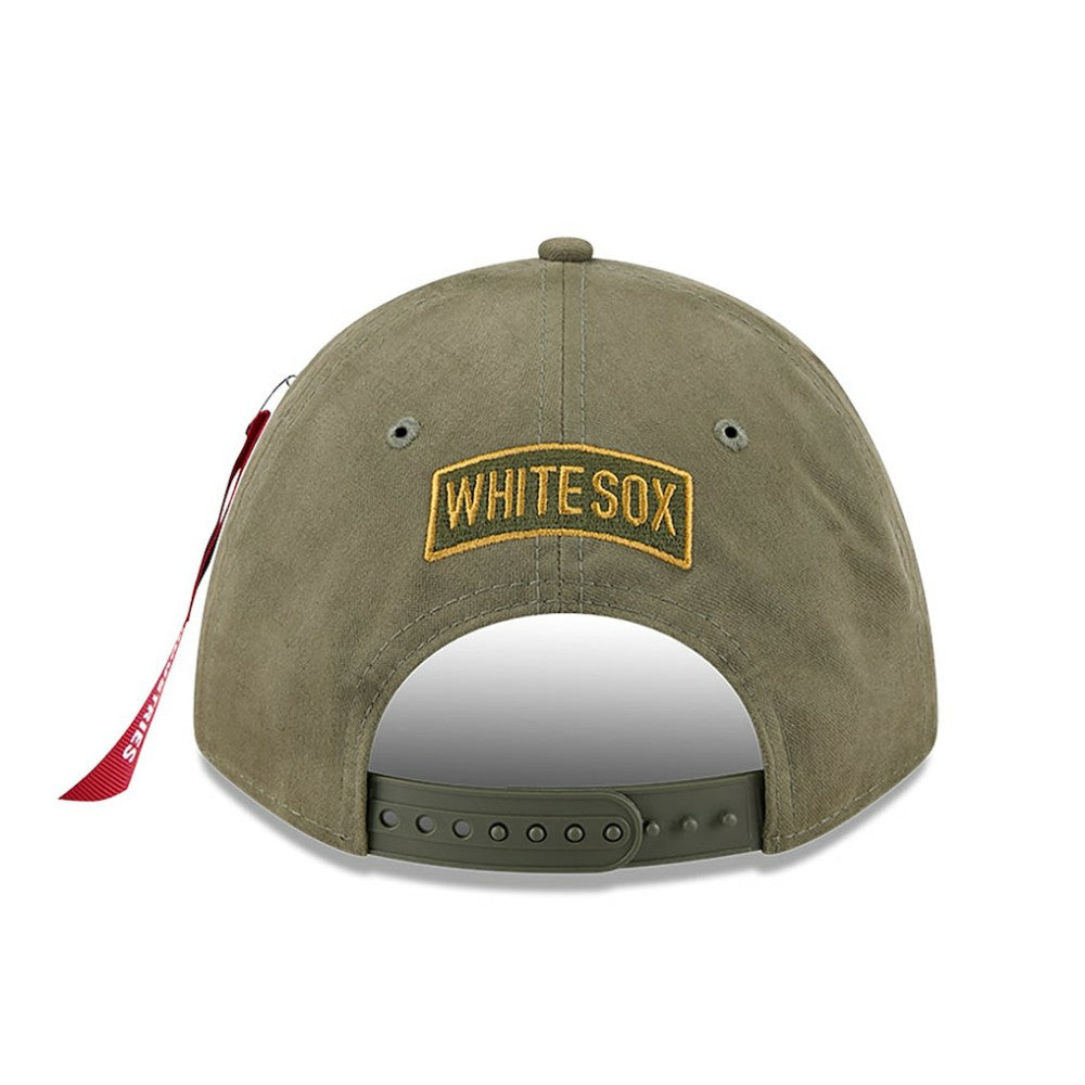 Chicago White Sox New Era x Alpha Industries A-Frame 9FORTY Adjustable Hat - Olive Hats