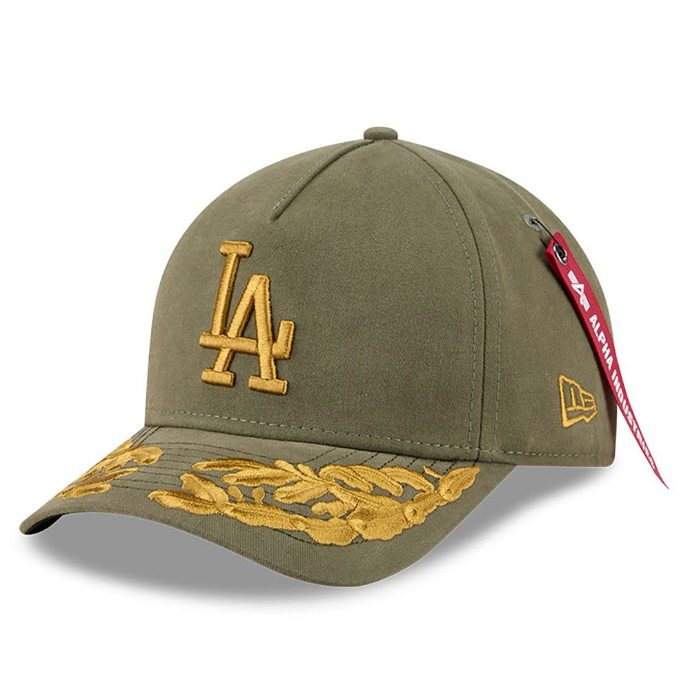 Los Angeles Dodgers New Era x Alpha Industries A-Frame 9FORTY Adjustable Hat - Olive Hats