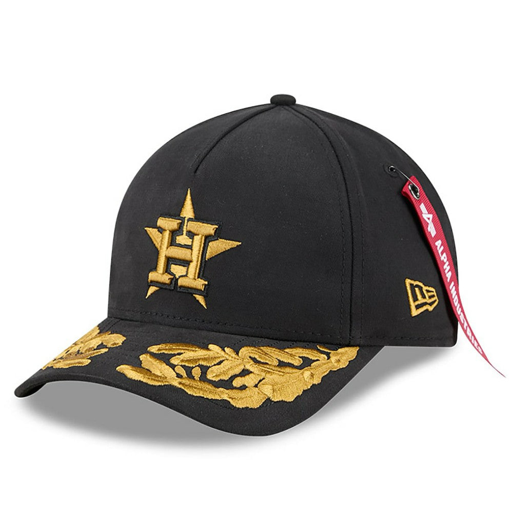 Houston Astros New Era x Alpha Industries A-Frame 9FORTY Adjustable Hat - Black Hats
