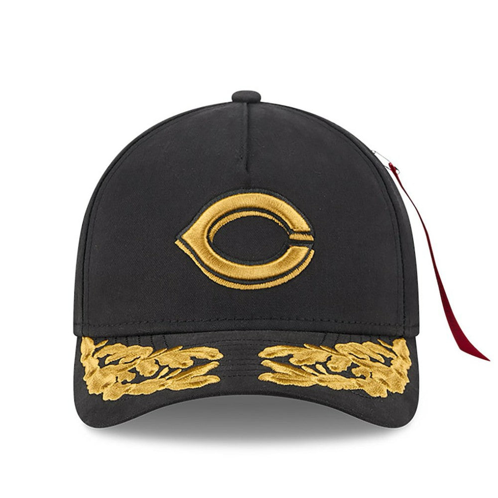 Cincinnati Reds New Era x Alpha Industries A-Frame 9FORTY Adjustable Hat - Black Hats