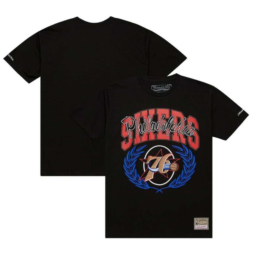 Philadelphia 76ers NBA x Michelob Ultra Rewind II T-Shirt Black - Mitchell & Ness