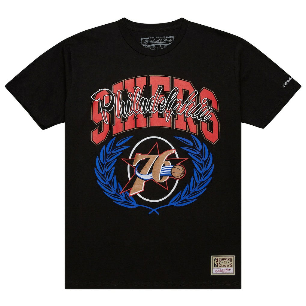 Philadelphia 76ers NBA x Michelob Ultra Rewind II T-Shirt Black - Mitchell & Ness