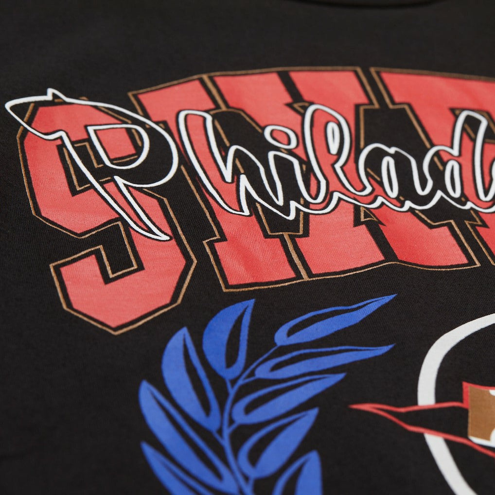 Philadelphia 76ers NBA x Michelob Ultra Rewind II T-Shirt Black - Mitchell & Ness