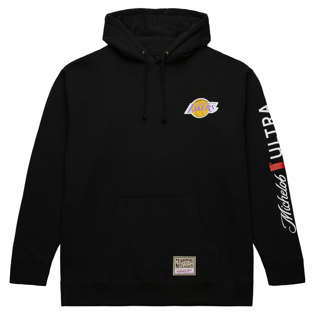 Los Angeles Lakers NBA x Michelob Ultra Swish & Sip Pullover Hoodie Black - Mitchell & Ness