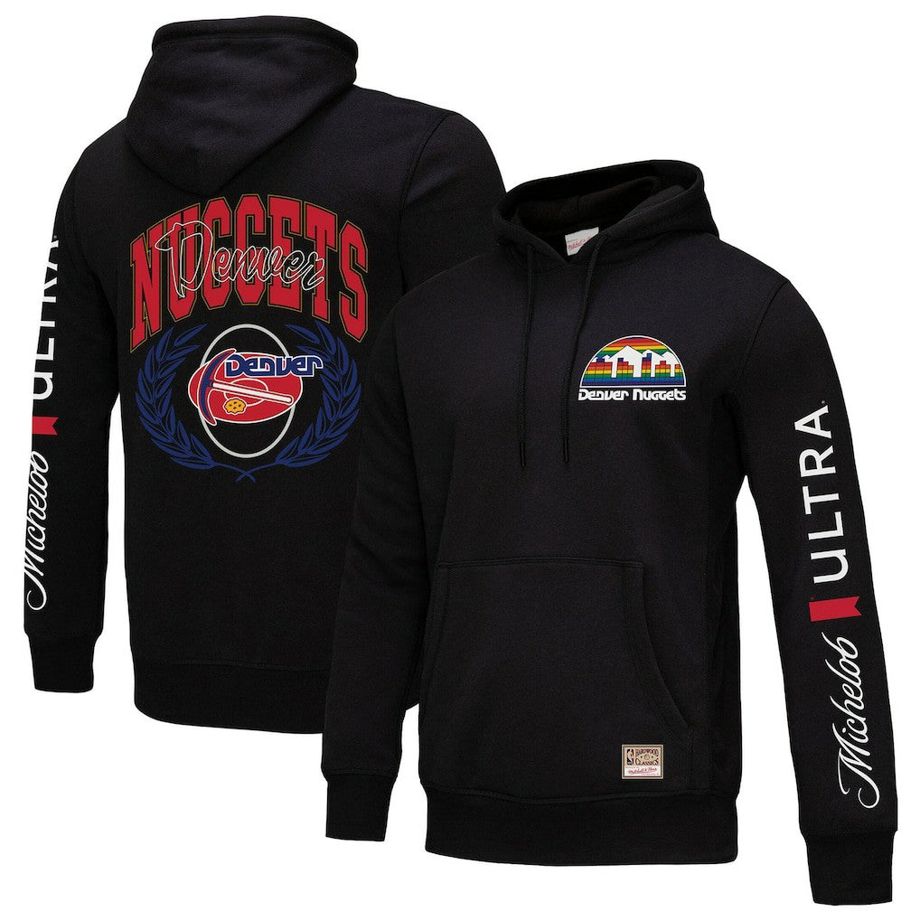 Denver Nuggets NBA x Michelob Ultra Swish & Sip Pullover Hoodie Black - Mitchell & Ness