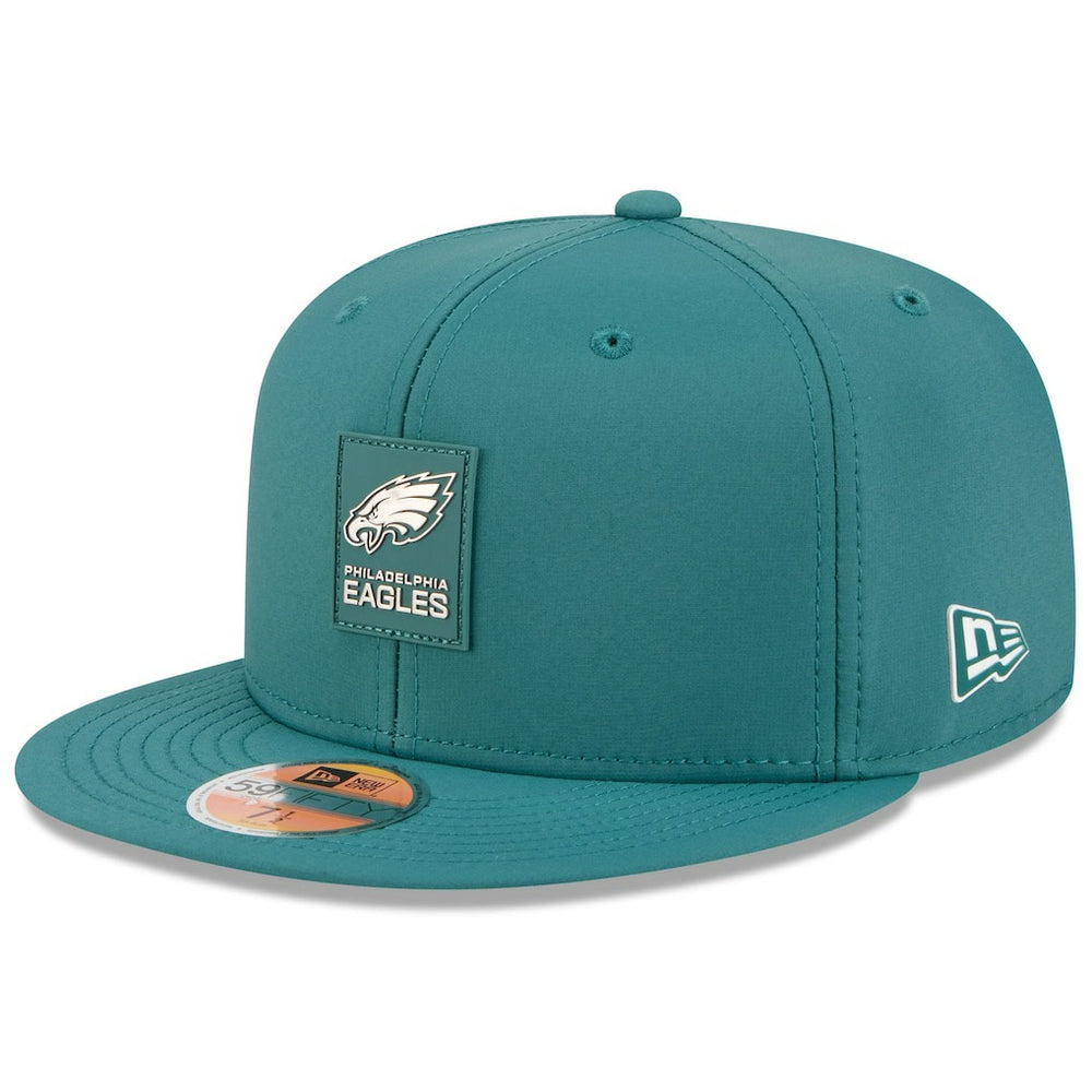 Philadelphia Eagles New Era 2025 Sideline 59FIFTY Fitted Hat - Midnight Green Hats