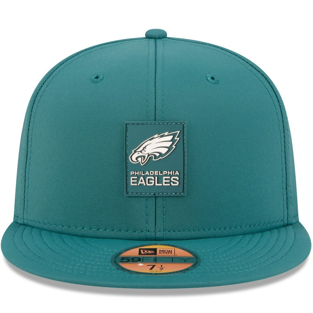 Philadelphia Eagles New Era 2025 Sideline 59FIFTY Fitted Hat - Midnight Green Hats