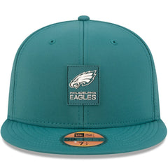Philadelphia Eagles New Era 2025 Sideline 59FIFTY Fitted Hat - Midnight Green Hats