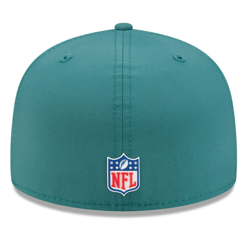 Philadelphia Eagles New Era 2025 Sideline 59FIFTY Fitted Hat - Midnight Green Hats