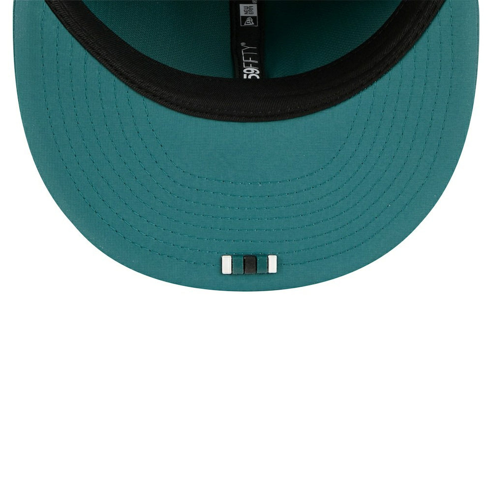 Philadelphia Eagles New Era 2025 Sideline 59FIFTY Fitted Hat - Midnight Green Hats