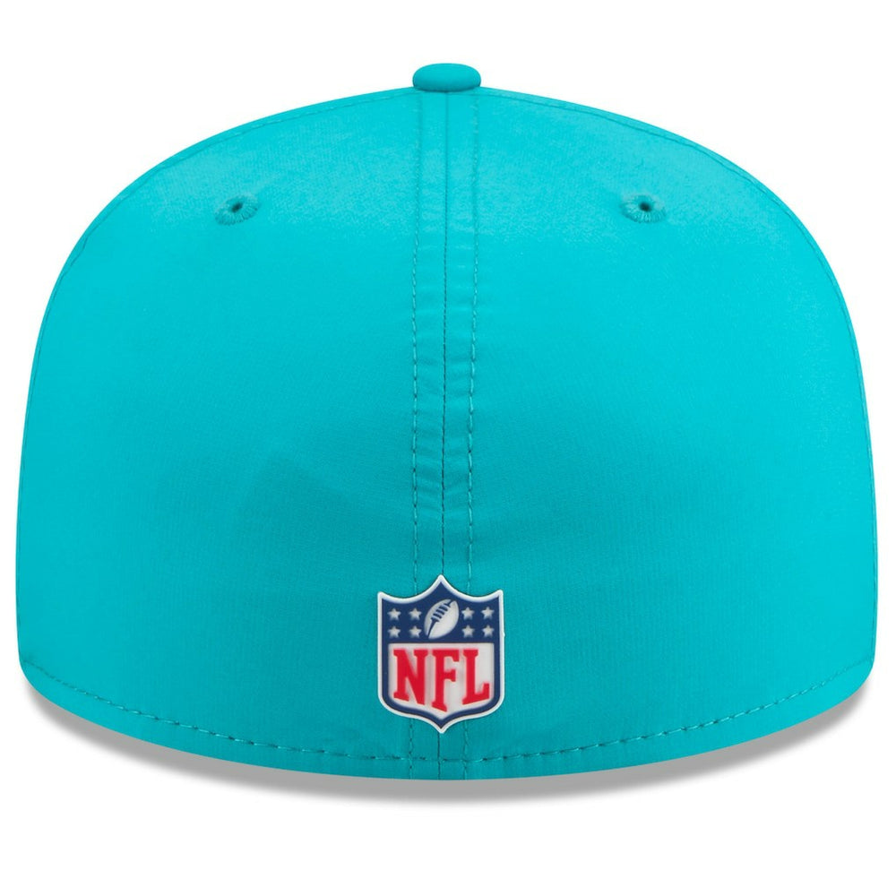 Miami Dolphins New Era 2025 Sideline 59FIFTY Fitted Hat - Aqua Hats