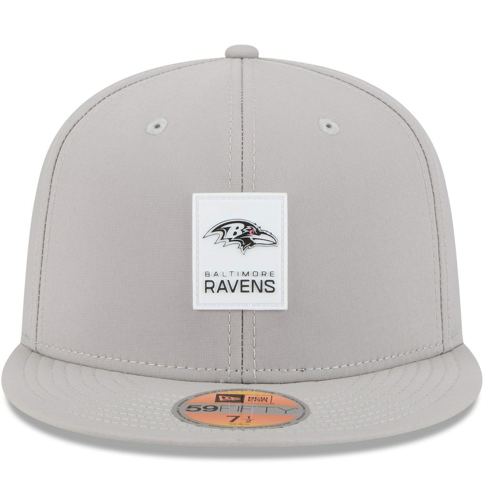 Baltimore Ravens New Era 2025 Sideline 59FIFTY Fitted Hat - Gray Hats