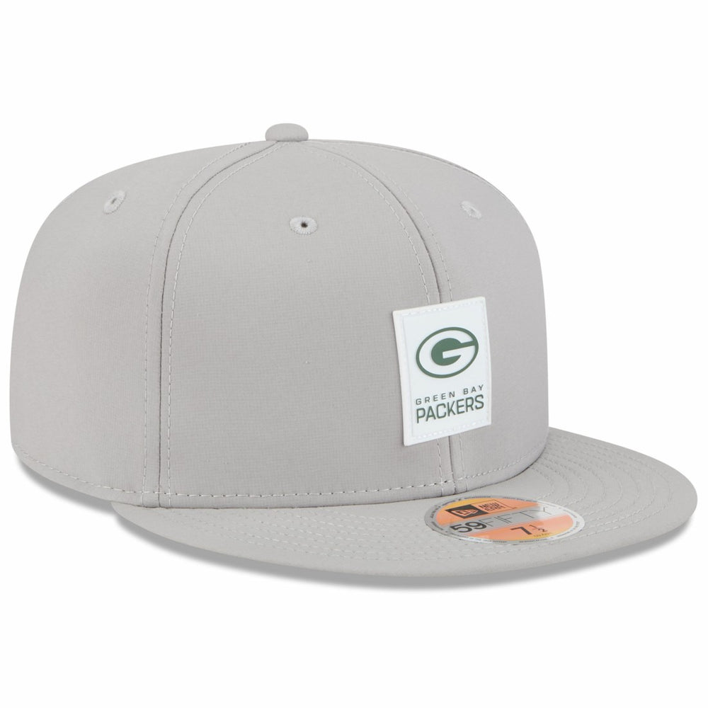 Green Bay Packers New Era 2025 Sideline 59FIFTY Fitted Hat - Gray Hats