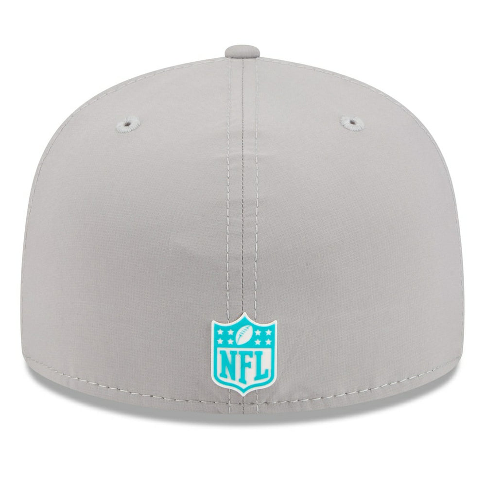 Miami Dolphins New Era 2025 Sideline 59FIFTY Fitted Hat - Gray Hats