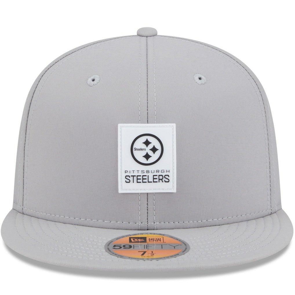 Pittsburgh Steelers New Era 2025 Sideline 59FIFTY Fitted Hat - Gray Hats