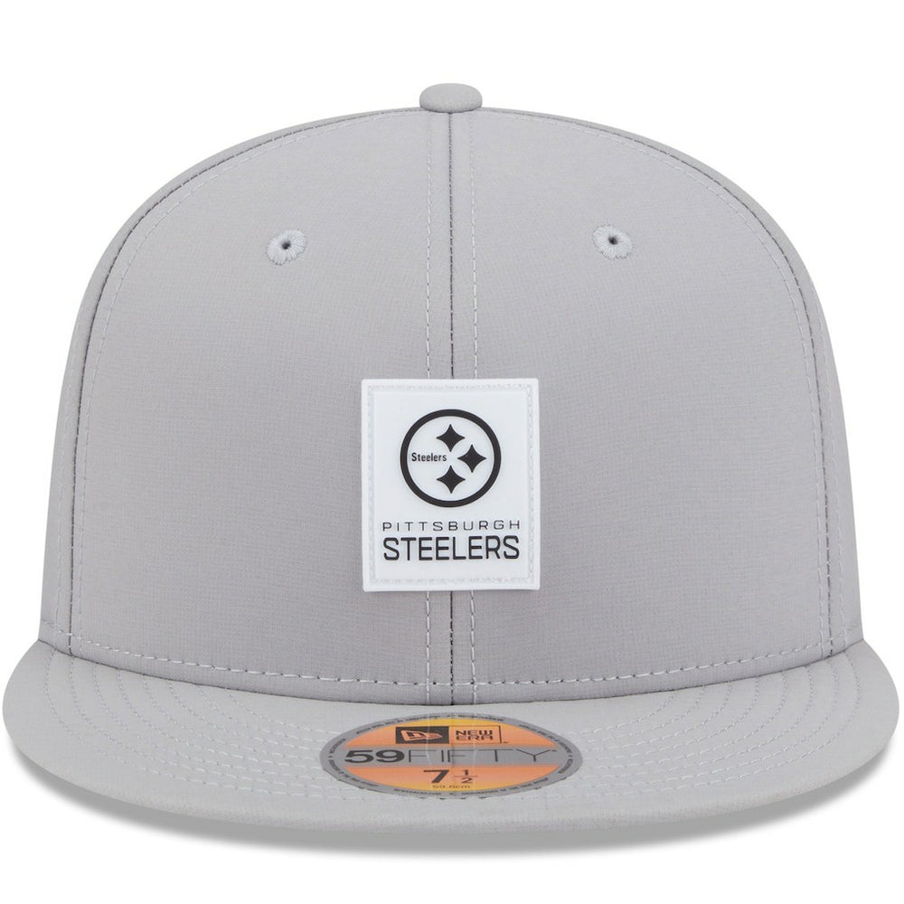 Pittsburgh Steelers New Era 2025 Sideline 59FIFTY Fitted Hat - Gray Hats