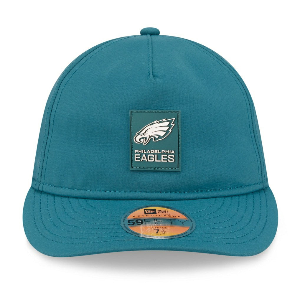 Philadelphia Eagles New Era 2025 Sideline Retro Crown 59FIFTY Fitted Hat - Midnight Green Hats