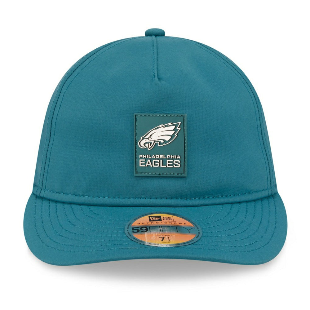 Philadelphia Eagles New Era 2025 Sideline Retro Crown 59FIFTY Fitted Hat - Midnight Green Hats