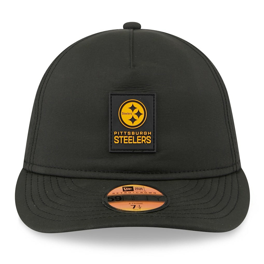 Pittsburgh Steelers New Era 2025 Sideline Retro Crown 59FIFTY Fitted Hat - Black Hats