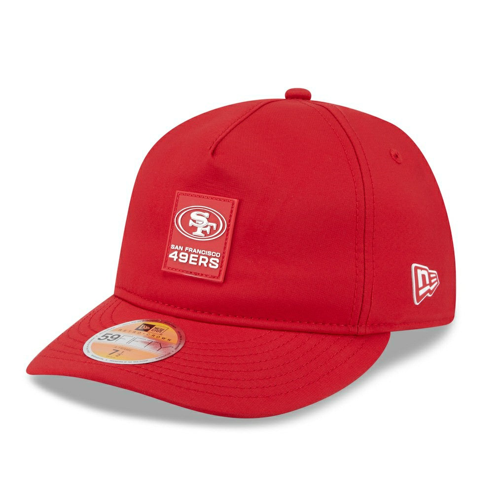 San Francisco 49ers New Era 2025 Sideline Retro Crown 59FIFTY Fitted Hat - Scarlet Hats