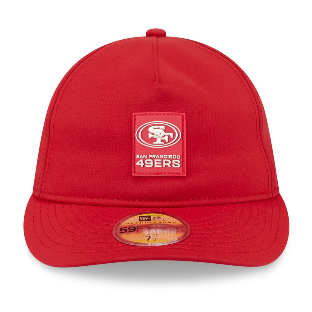 San Francisco 49ers New Era 2025 Sideline Retro Crown 59FIFTY Fitted Hat - Scarlet Hats