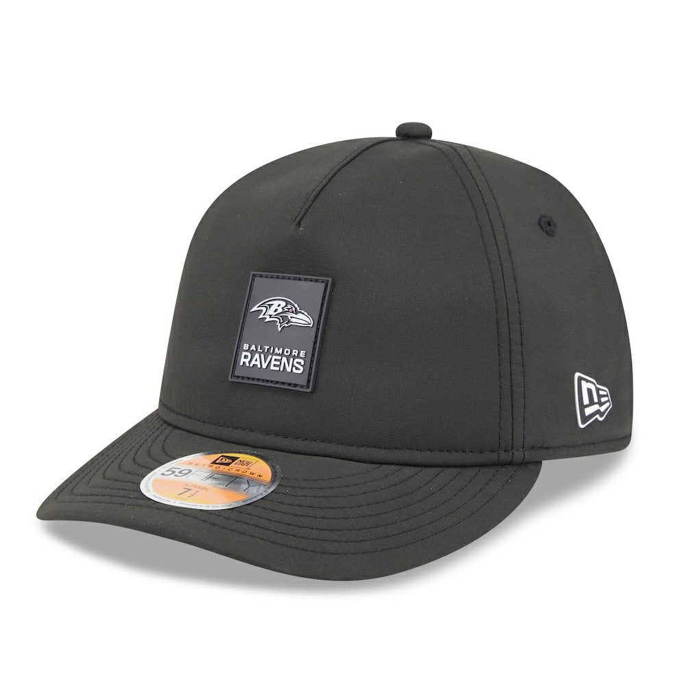 Baltimore Ravens New Era 2025 Sideline Retro Crown 59FIFTY Fitted Hat - Black Hats
