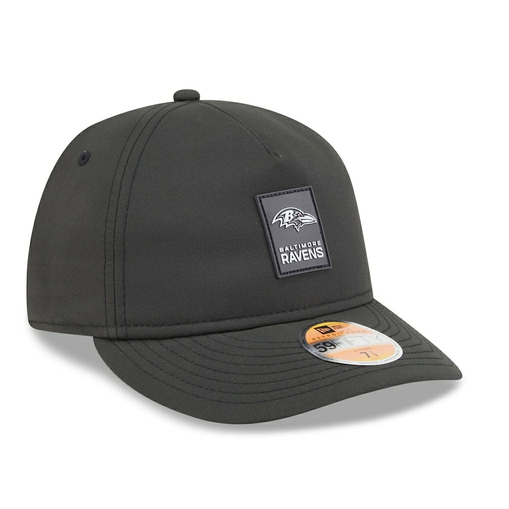 Baltimore Ravens New Era 2025 Sideline Retro Crown 59FIFTY Fitted Hat - Black Hats