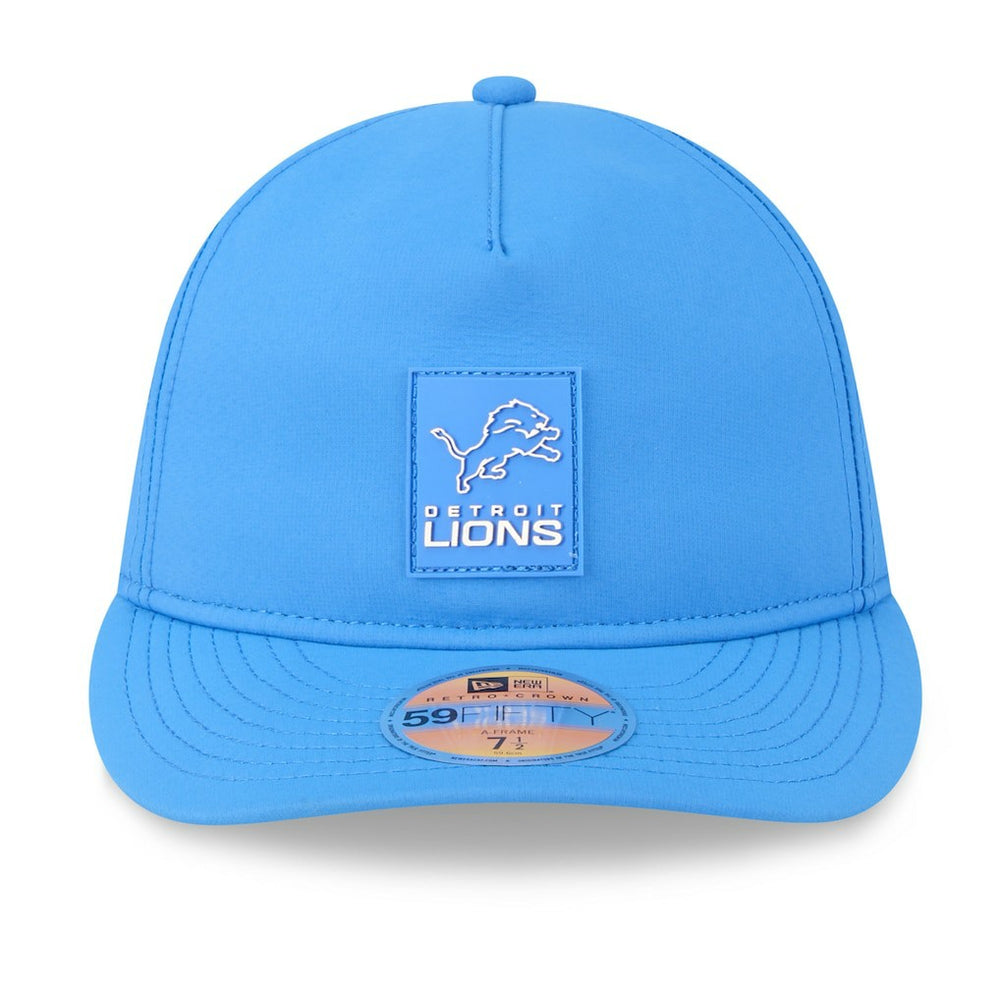 Detroit Lions New Era 2025 Sideline Retro Crown 59FIFTY Fitted Hat - Blue Hats