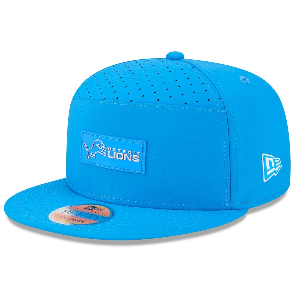 Detroit Lions New Era 2025 Sideline Split Panel 9FIFTY Snapback Hat - Blue Hats