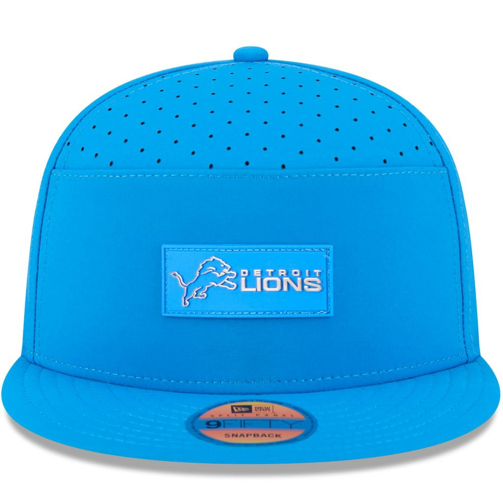 Detroit Lions New Era 2025 Sideline Split Panel 9FIFTY Snapback Hat - Blue Hats