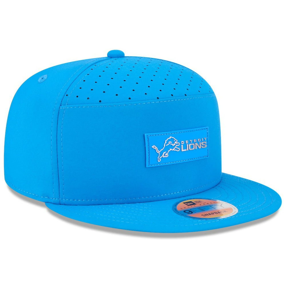 Detroit Lions New Era 2025 Sideline Split Panel 9FIFTY Snapback Hat - Blue Hats