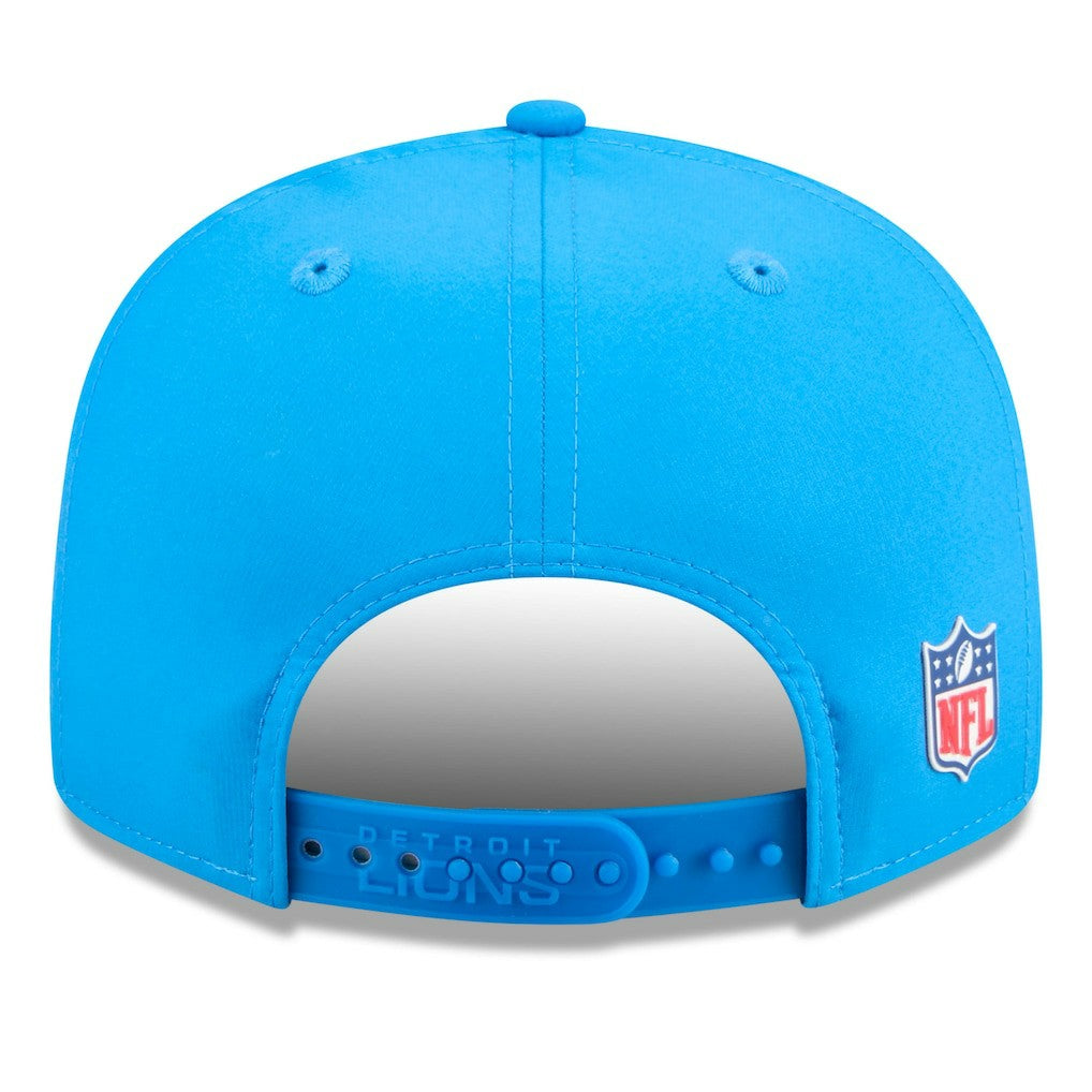 Detroit Lions New Era 2025 Sideline Throwback Split Panel 9FIFTY Snapback Hat - Blue Hats
