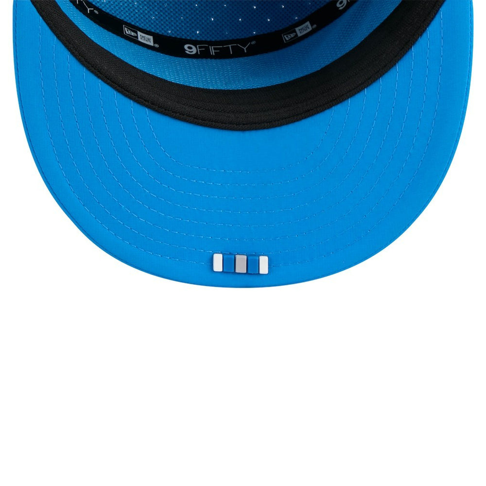 Detroit Lions New Era 2025 Sideline Throwback Split Panel 9FIFTY Snapback Hat - Blue Hats