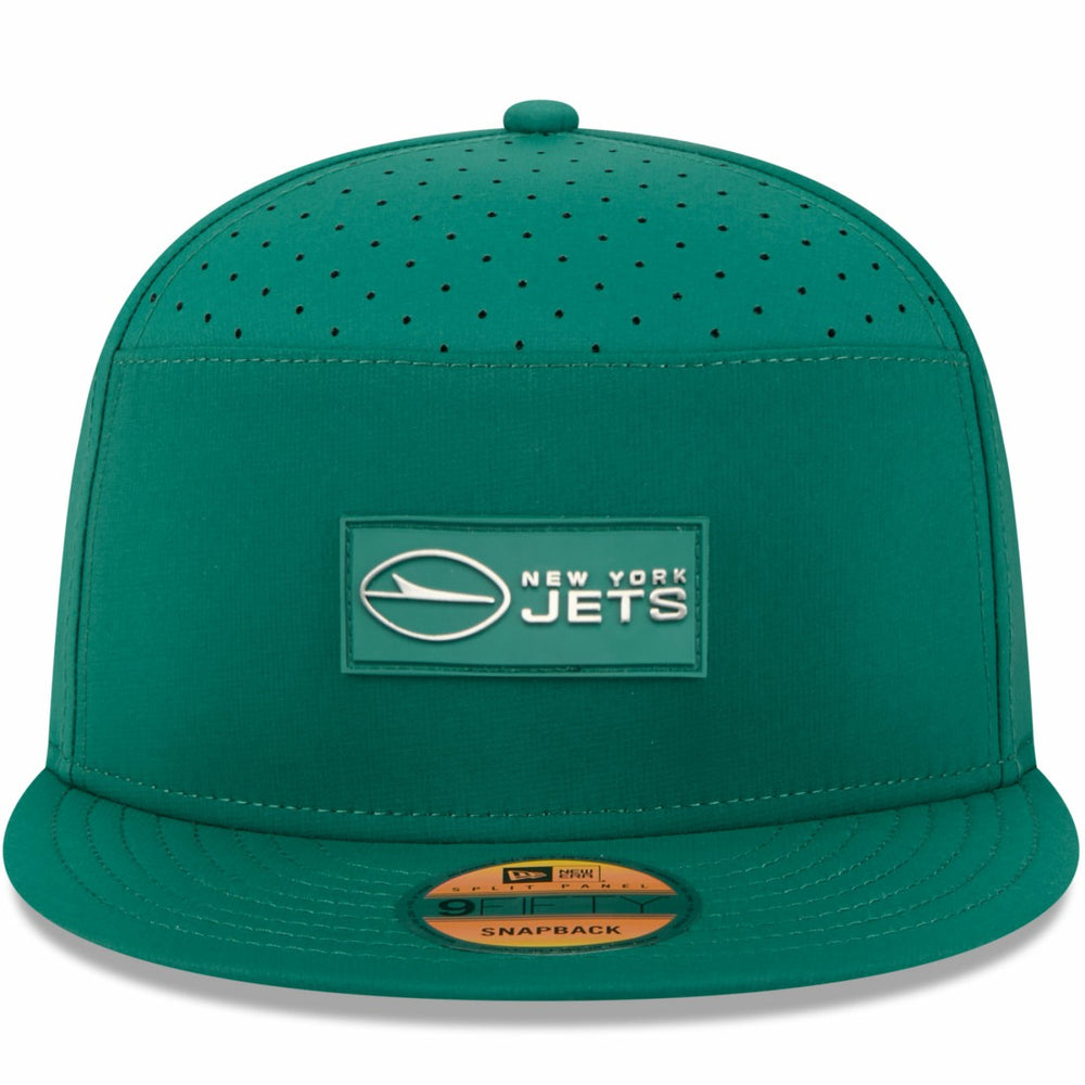 New York Jets New Era 2025 Sideline Split Panel 9FIFTY Snapback Hat - Green Hats